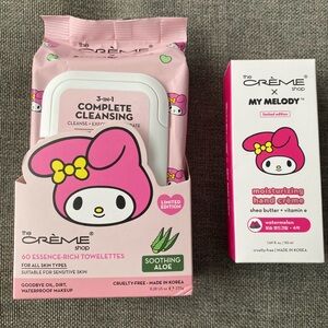NEW The Crème Shop x My Melody Cleansing Towelettes and Hand Crème Set